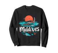 Souvenir de Voyage des Maldives dessiné à la Main Sweatshirt