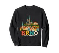 Souvenir de Voyage dessiné à la Main Brno République tchèque Sweatshirt