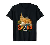 Souvenir de Voyage dessiné à la Main Séville Espagne Cadeau Monument T-Shirt