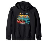 Souvenir de Voyage dessiné à la Main Walvis Bay Namibie Sweat à Capuche