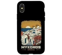 Souvenir de Voyage d'été à Mykonos Grèce Île des Cyclades Coque pour iPhone X/XS