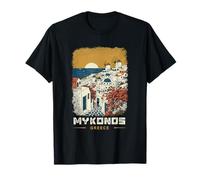 Souvenir de Voyage d'été à Mykonos Grèce Île des Cyclades T-Shirt