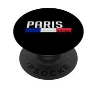 Souvenir de Voyage Drapeau de Paris France pour locaux et touristes PopSockets PopGrip Adhésif
