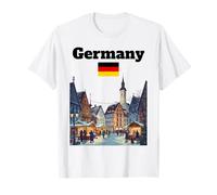 Souvenir de Voyage en Allemagne pour Amoureux du marché de Noël Drapeau Allemand T-Shirt