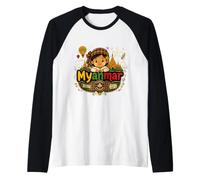 Souvenir de Voyage en Birmanie dessiné à la Main Manche Raglan