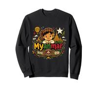 Souvenir de Voyage en Birmanie dessiné à la Main Sweatshirt