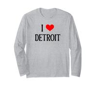 Souvenir de Voyage en Famille I Love Detroit MI Motor Town Manche Longue