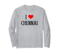 Souvenir de Voyage en Famille Indienne I Love Chennai Manche Longue