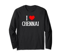 Souvenir de Voyage en Famille Indienne I Love Chennai Manche Longue