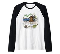 Souvenir de Voyage en Finlande dessiné à la Main Manche Raglan