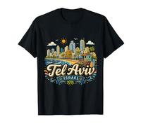 Souvenir de Voyage en Israël dessiné à la Main à Tel Aviv T-Shirt
