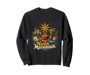 Souvenir de Voyage en Macédoine du Nord dessiné à la Main Sweatshirt