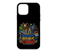 Souvenir de Voyage en RD Congo dessiné à la Main Coque pour iPhone 12 Mini