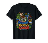Souvenir de Voyage en RD Congo dessiné à la Main T-Shirt