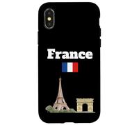 Souvenir de Voyage France Amoureux de Paris Drapeau français Coque pour iPhone X/XS