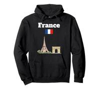 Souvenir de Voyage France Amoureux de Paris Drapeau français Sweat à Capuche