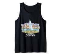 Souvenir de Voyage Genève Suisse Ville Historique Cadeau Suisse Débardeur