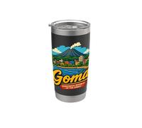 Souvenir de voyage Goma RD Congo dessiné à la main Gobelet isotherme en acier inoxydable double paroi
