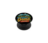 Souvenir de Voyage Goma RD Congo dessiné à la Main PopSockets PopGrip Adhésif