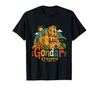Souvenir de Voyage Gondar Ethiopie dessiné à la Main T-Shirt