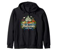 Souvenir de Voyage Helsinki Finlande dessiné à la Main Sweat à Capuche