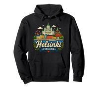 Souvenir de Voyage Helsinki Finlande dessiné à la Main Sweat à Capuche