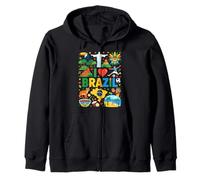 Souvenir de Voyage I Love Brazil Racines brésiliennes Sweat à Capuche