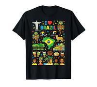 Souvenir de Voyage I Love Brazil Racines brésiliennes T-Shirt