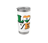Souvenir de voyage I Love India Pride Gobelet isotherme en acier inoxydable double paroi