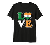 Souvenir de Voyage I Love India Pride T-Shirt Haut de Gamme
