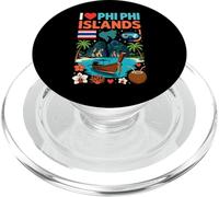 Souvenir de Voyage « I Love Phi Phi Islands » en Thaïlande PopSockets PopGrip pour MagSafe