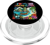 Souvenir de Voyage « I Love Phi Phi Islands » en Thaïlande PopSockets PopGrip pour MagSafe