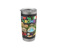Souvenir de voyage « I Love Rome Italy » Gobelet isotherme en acier inoxydable double paroi