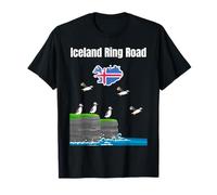 Souvenir de Voyage Islande Ring Road Amoureux de macareux T-Shirt