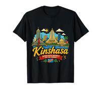Souvenir de Voyage Kinshasa RD Congo dessiné à la Main T-Shirt