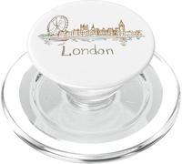 Souvenir de Voyage Londres Angleterre Panorama City Landmark Cadeau PopSockets PopGrip pour MagSafe