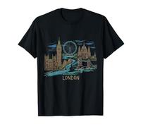 Souvenir de Voyage Londres Angleterre Ville Historique Cadeau Monument T-Shirt