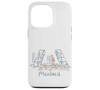 Souvenir de Voyage Madrid Espagne Panorama City Landmark Cadeau Coque pour iPhone 13 Pro
