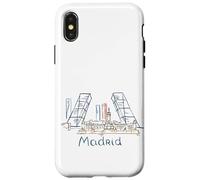 Souvenir de Voyage Madrid Espagne Panorama City Landmark Cadeau Coque pour iPhone X/XS