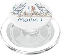Souvenir de Voyage Madrid Espagne Panorama City Landmark Cadeau PopSockets PopGrip pour MagSafe