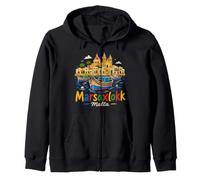 Souvenir de Voyage Marsaxlokk Malte dessiné à la Main Sweat à Capuche