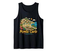 Souvenir de Voyage Monte-Carlo Monaco dessiné à la Main Débardeur
