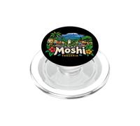 Souvenir de Voyage Moshi Tanzanie dessiné à la Main PopSockets PopGrip pour MagSafe