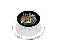 Souvenir de Voyage Munich Allemagne dessiné à la Main PopSockets PopGrip pour MagSafe