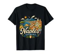Souvenir de Voyage Naples Italie dessiné à la Main T-Shirt