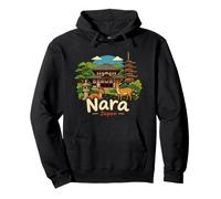 Souvenir de Voyage Nara Japon dessiné à la Main Sweat à Capuche