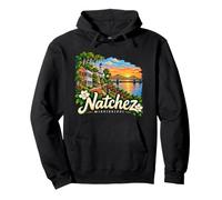 Souvenir de Voyage Natchez Mississippi dessiné à la Main Sweat à Capuche
