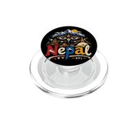 Souvenir de Voyage Népal dessiné à la Main PopSockets PopGrip pour MagSafe