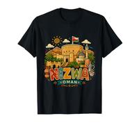 Souvenir de Voyage Nizwa Oman dessiné à la Main T-Shirt