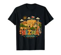 Souvenir de Voyage Nizwa Oman dessiné à la Main T-Shirt Graphique avec Valeur